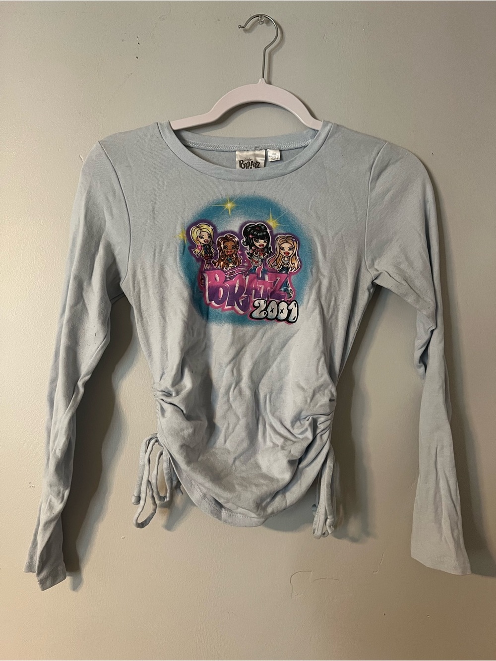 Bratz 2000 Ruched Long Sleeve Graphic Top